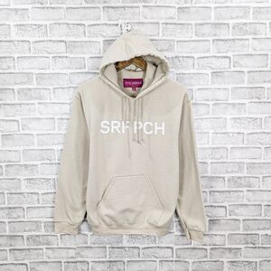 Heidi Merrick SRF PCH print Hoodie fleece sweatshirt in sand beige sz Small